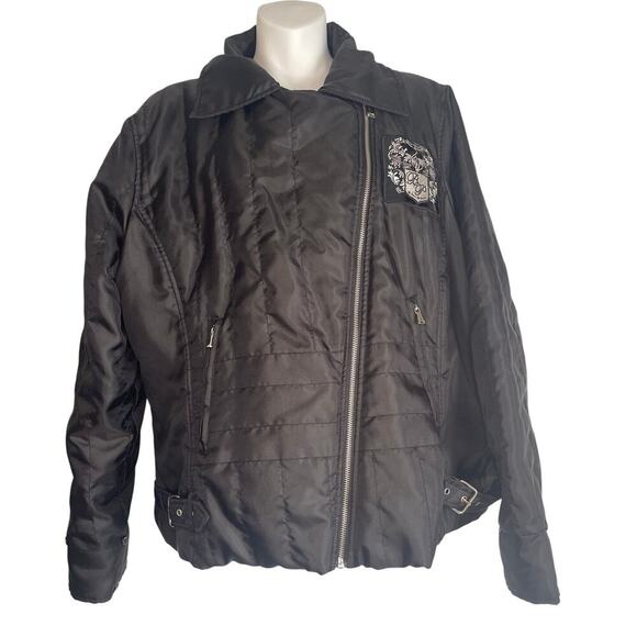 Baby Phat Jackets & Blazers - Vintage Y2K Baby Phat by Kimora Lee Simmons Women's Size 2X Black Zip Up Jacket